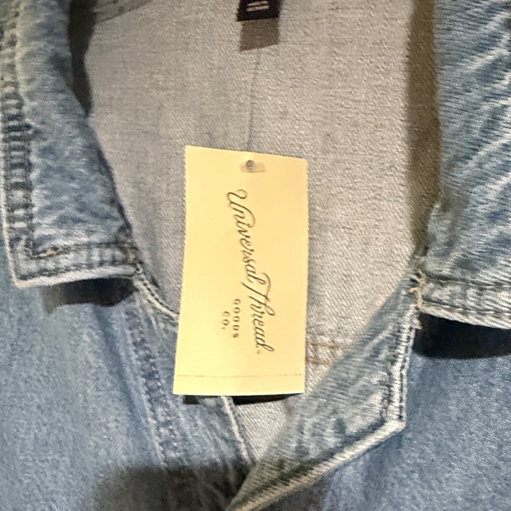 Denim Button-Up One Piece Romper - Picture 5 of 8
